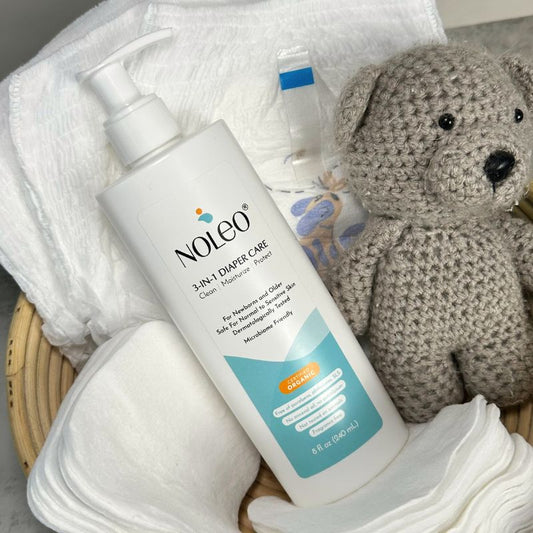 NOLEO Duo: 3-in-1 Diaper Care & Large Cotton Pads