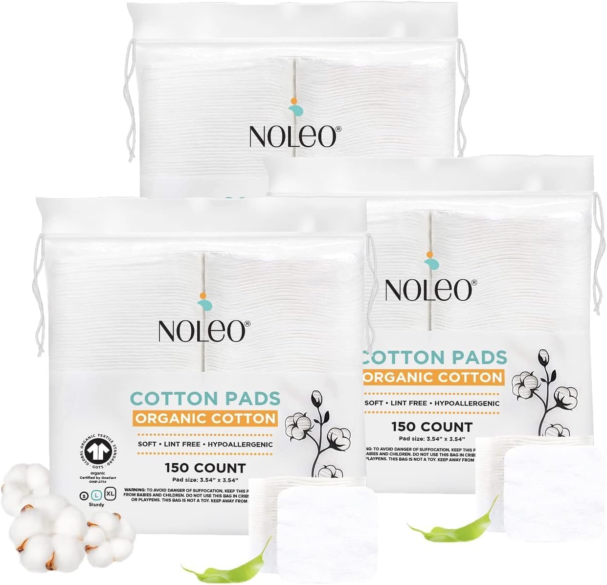 Organic Cotton Cleansing Pads - Large