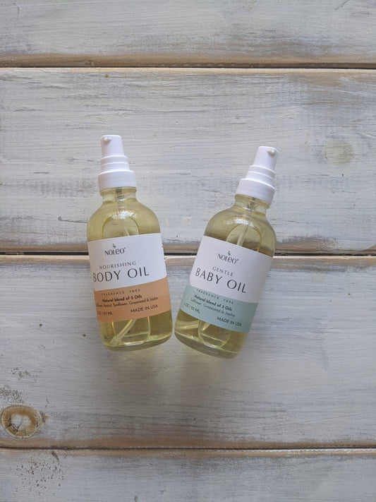 Natural Body Oil & Gentle Baby Oil Bundle (4 oz + 4 oz)