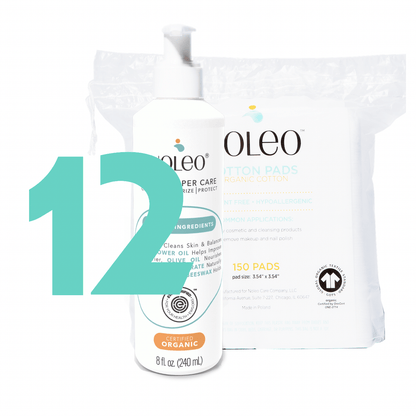 NOLEO Duo: 3-in-1 Diaper Care & Large Cotton Pads