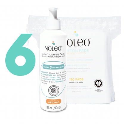NOLEO Duo: 3-in-1 Diaper Care & Large Cotton Pads